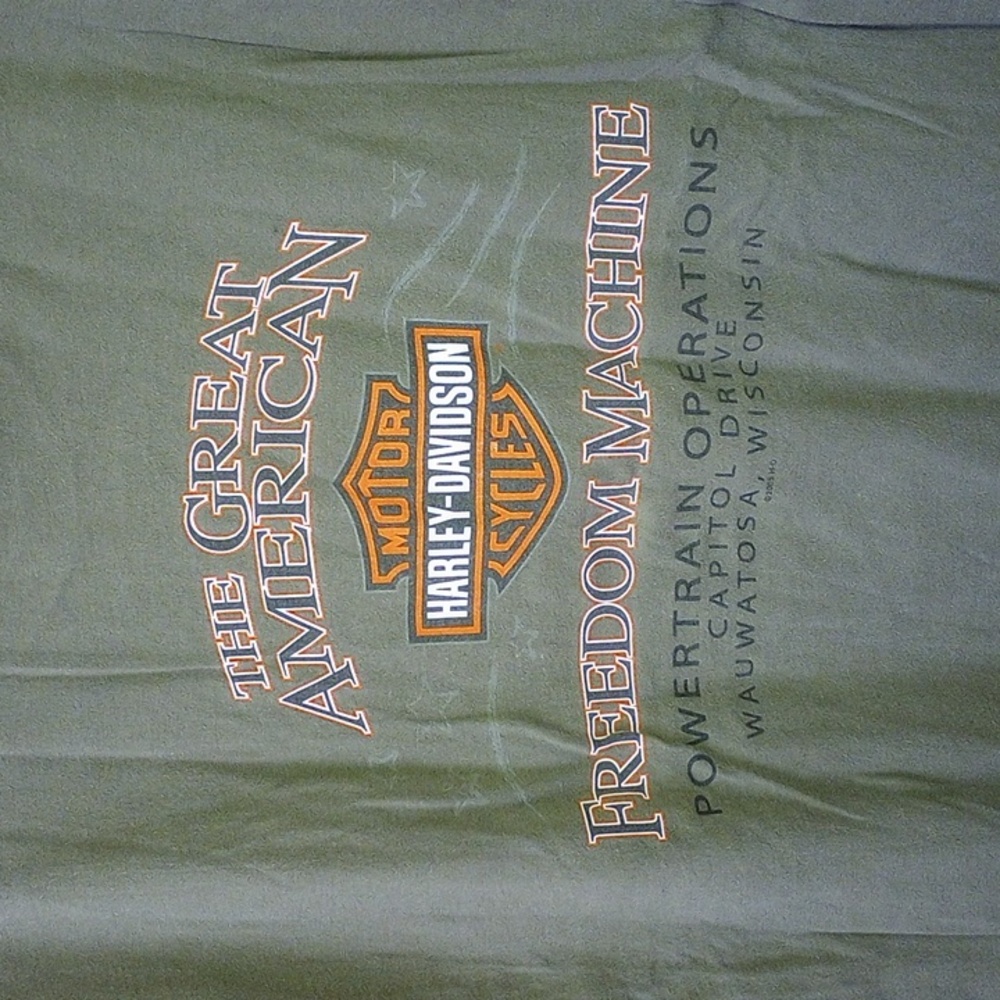 Vintage Collectible Harley-Davidson XL Green Biker Tank Top,  Wauwatosa, WI - Picture 3 of 4